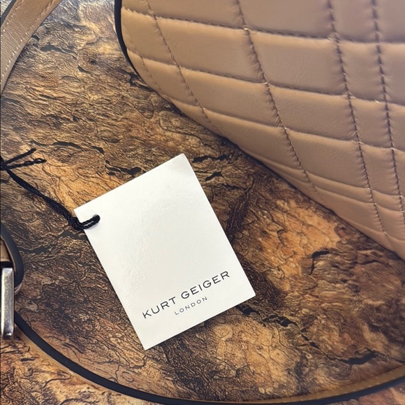 Kurt Geiger Brown Quilted Crossbody Bag NWT TAUPE - Picture 7 of 11